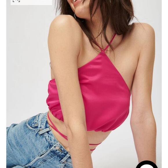 2 for 30)Pink satin cami in size extra small - Picture 3 of 8